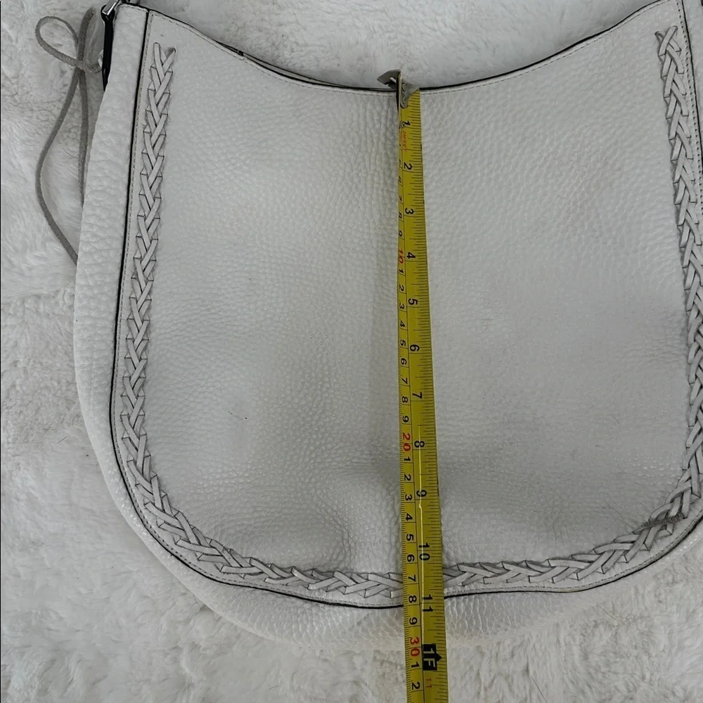 Rebecca Minkoff White Textured Leather Shoulder Hobo Bag